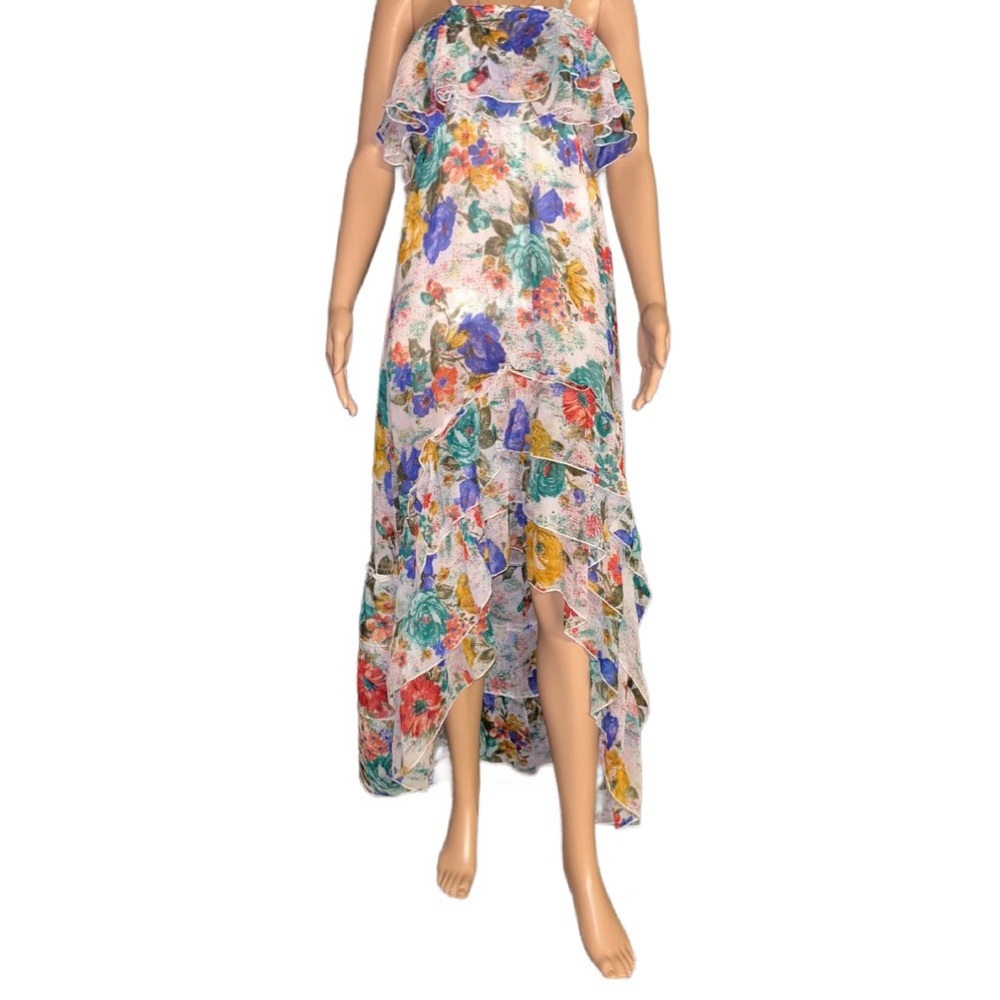 Milly ~ Women’s Medium ~ Multi-Colors ~ Floral ~ Maxi ~ Asymmetrical ~ Dress - Picture 4 of 16